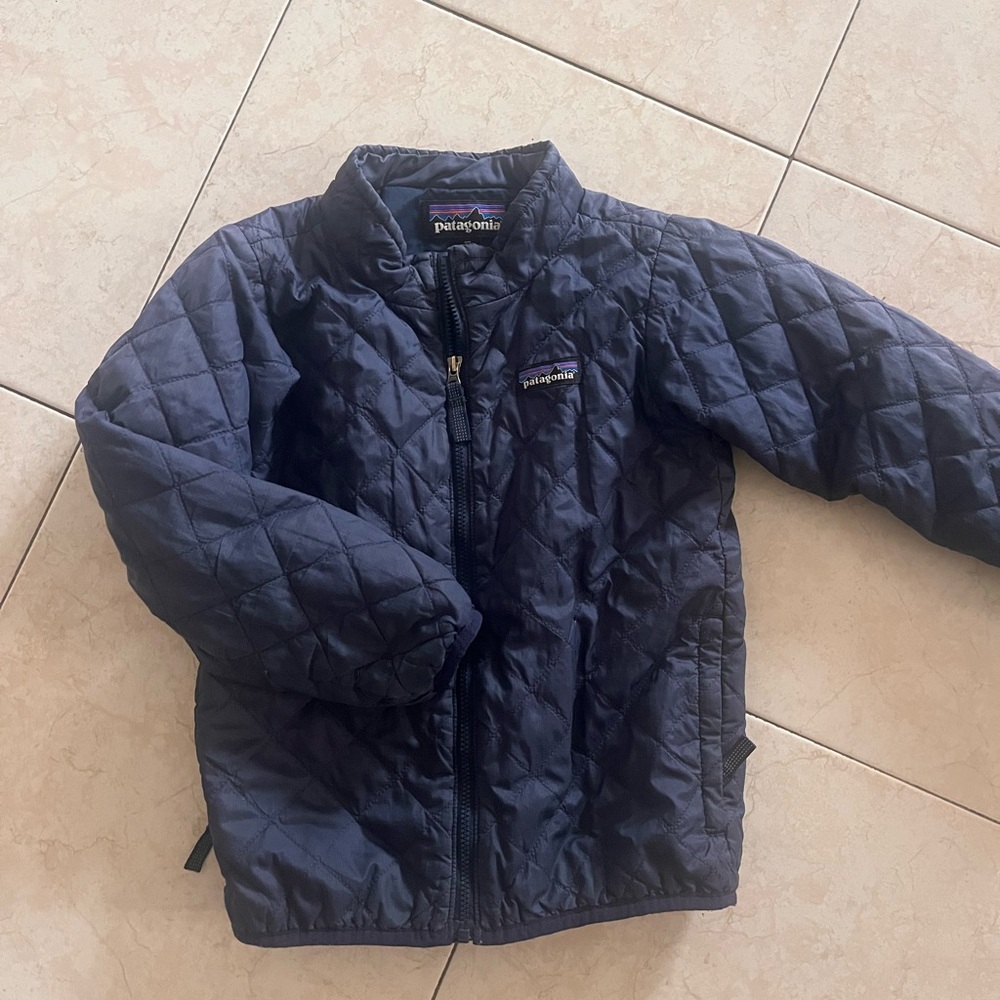 Patagonia Kids Navy Quilted Puffer Jacket